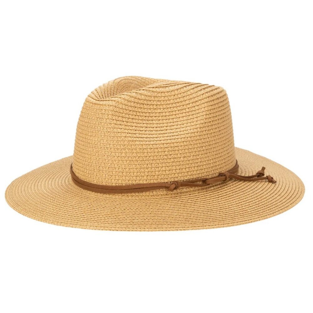 San Diego Hat Company Paperbraid Fedora w/ Faux Suede Band (For Men + Women)